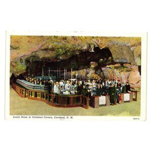 Lunch Room In Carlsbad Cavern NM Vintage Postcard C T American Art Jay Leck